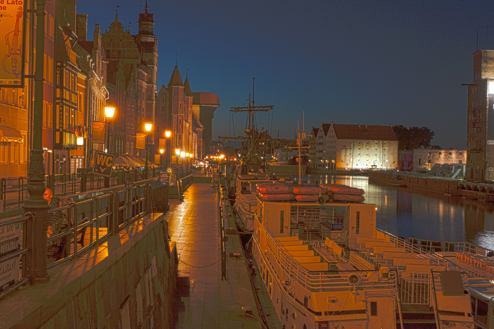 Danzig Altstadt Hafen samt Schiffe - II