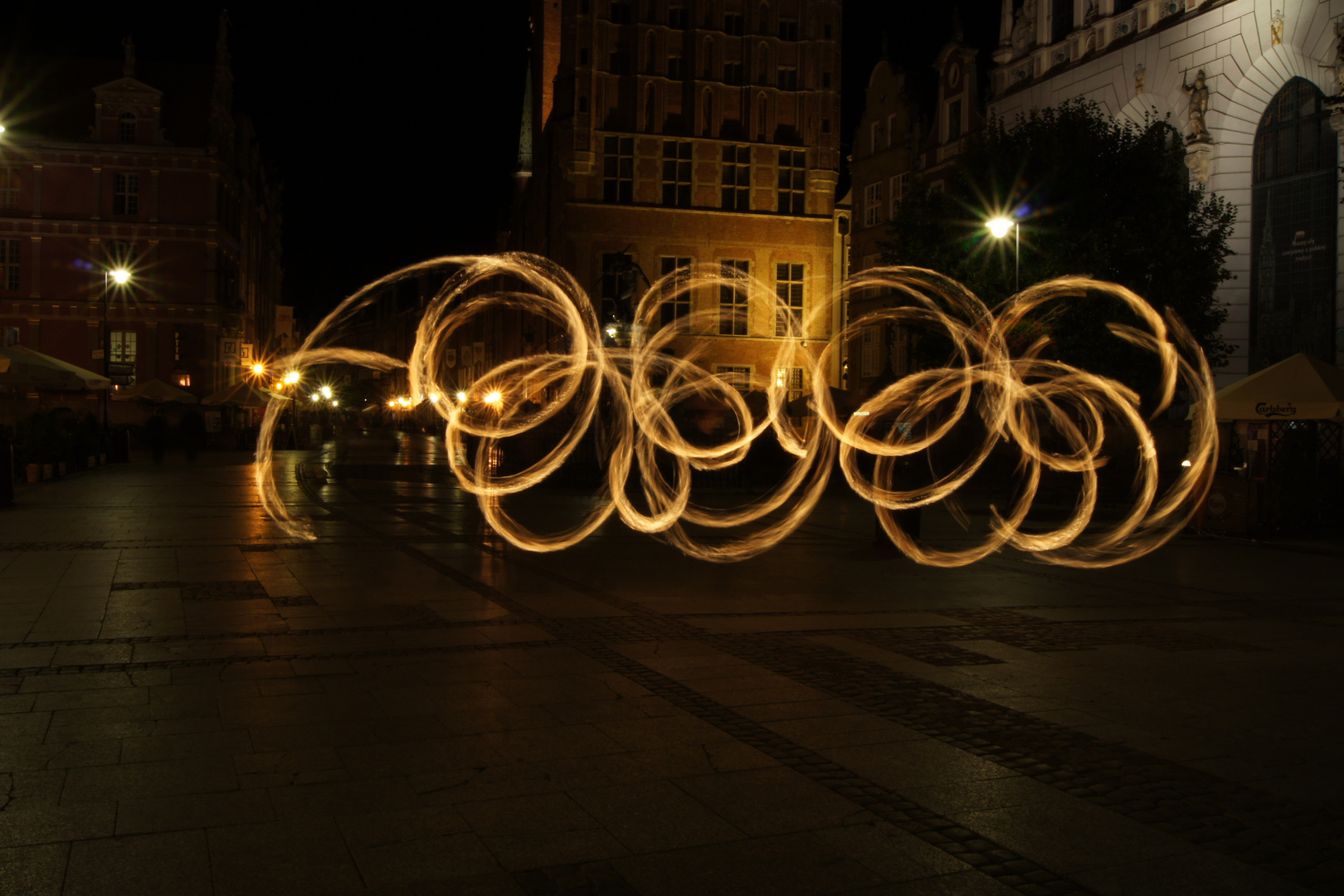 Danzig Langer Markt bei Nacht