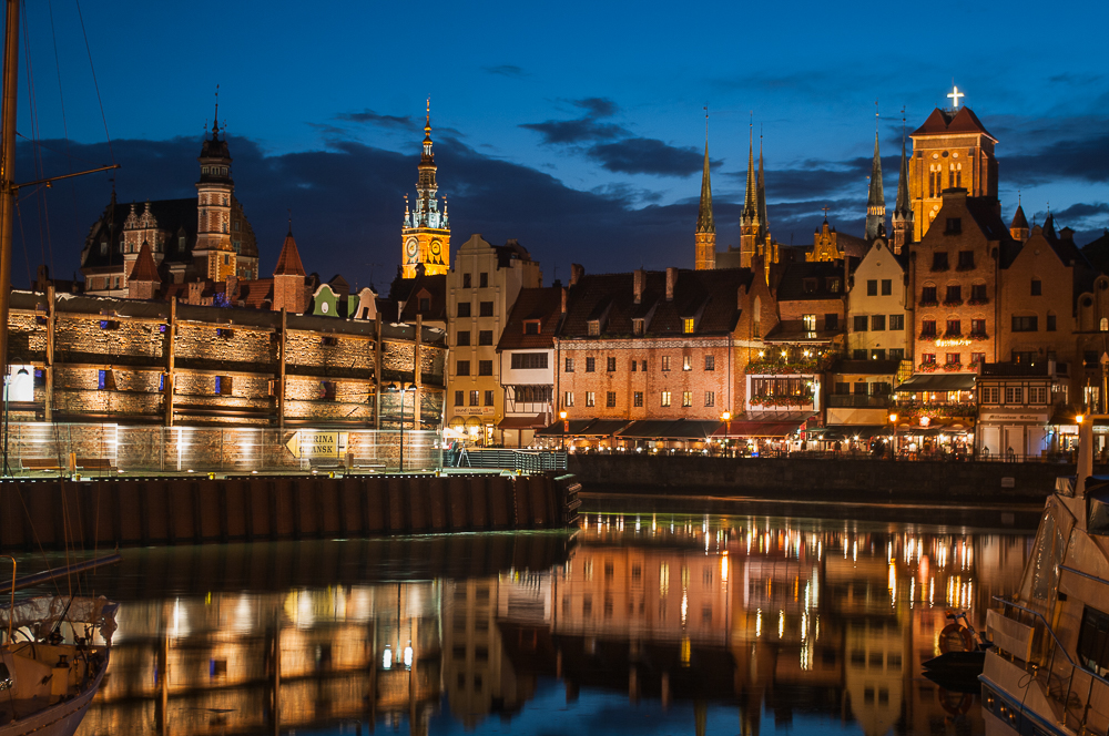 Danziger Altstadt bei Nacht