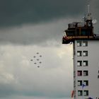 Dark and low clouds