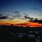 Dark cloud during sunset