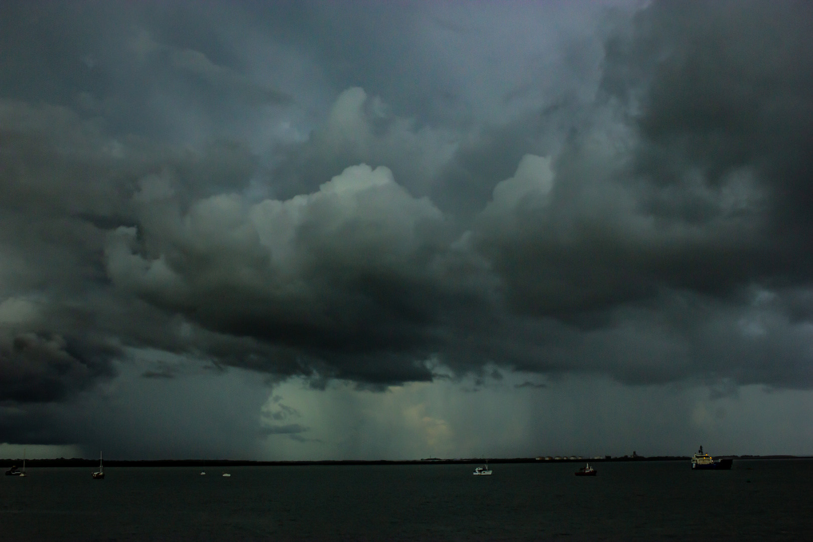 Dark Clouds And Rain Showers