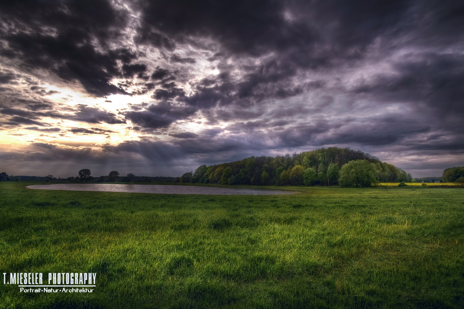 dark clouds and sun rays