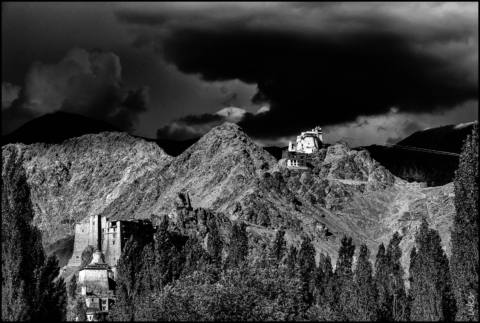 dark clouds over Ladakh