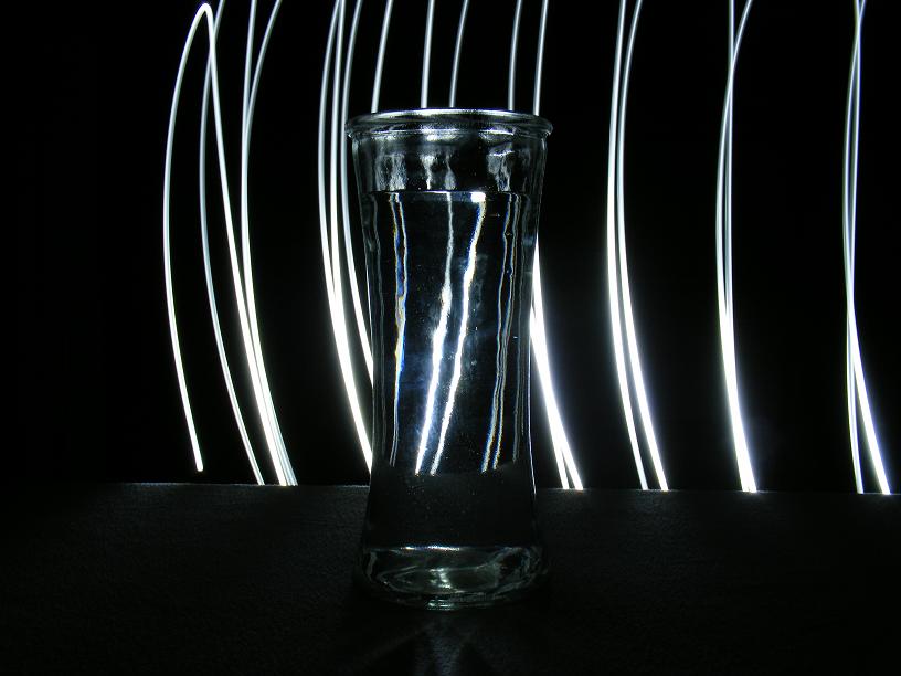 Dark Lines with a Glas of Water