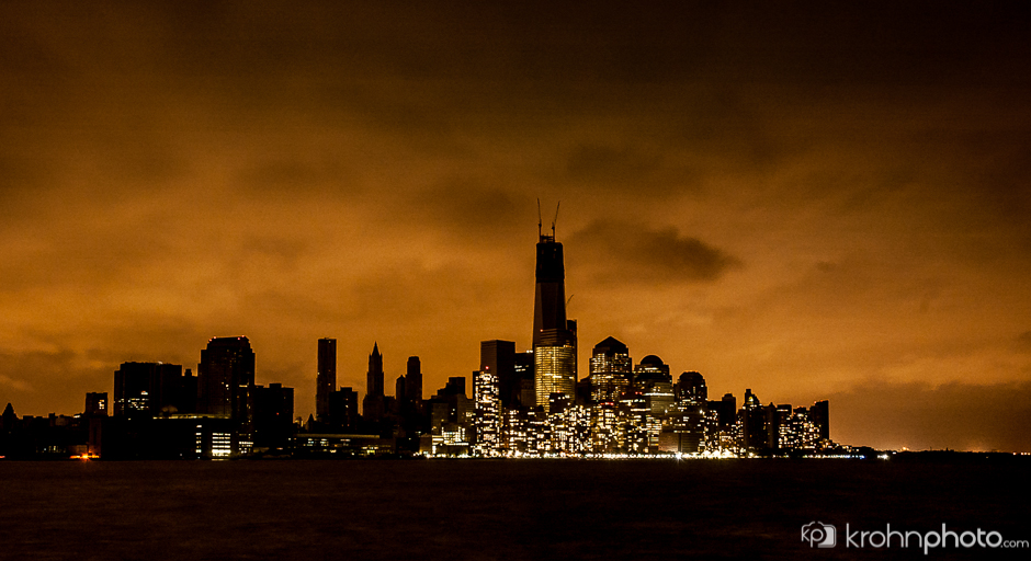 Dark NYC after hurricane Sandy hit the city