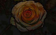 Dark white yellow rose Fractalius