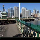 Darling Harbour with 'open' Pyrmont Bridge, Sydney, NSW / AU