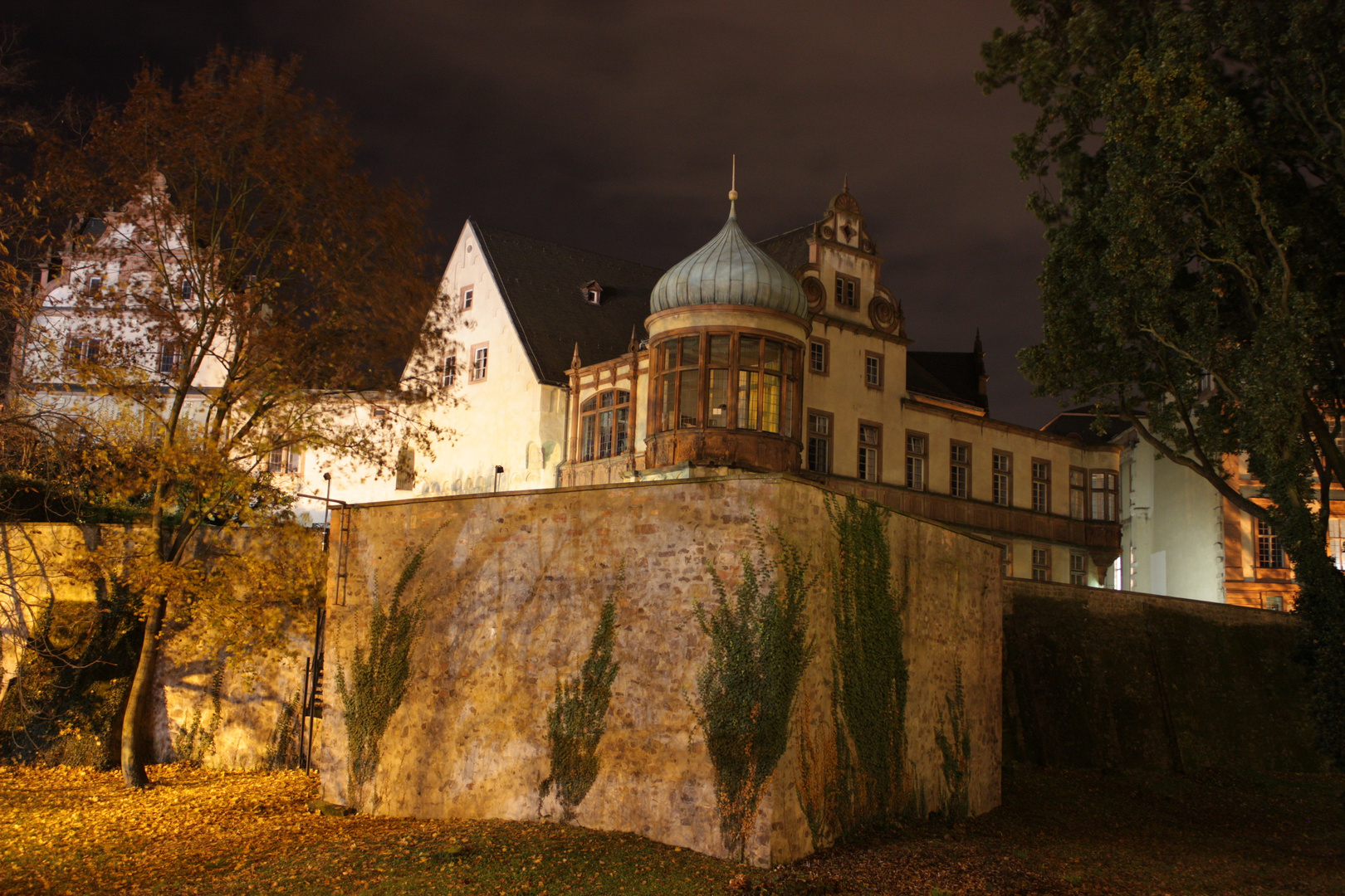 Darmstädter Residenzschloss bei Nacht