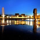 darmstädter Staatstheater bei Nacht