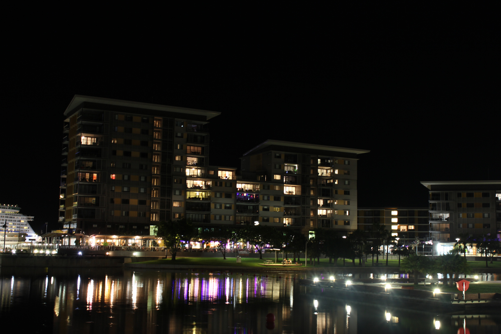 Darwin Waterfront Precinct at night
