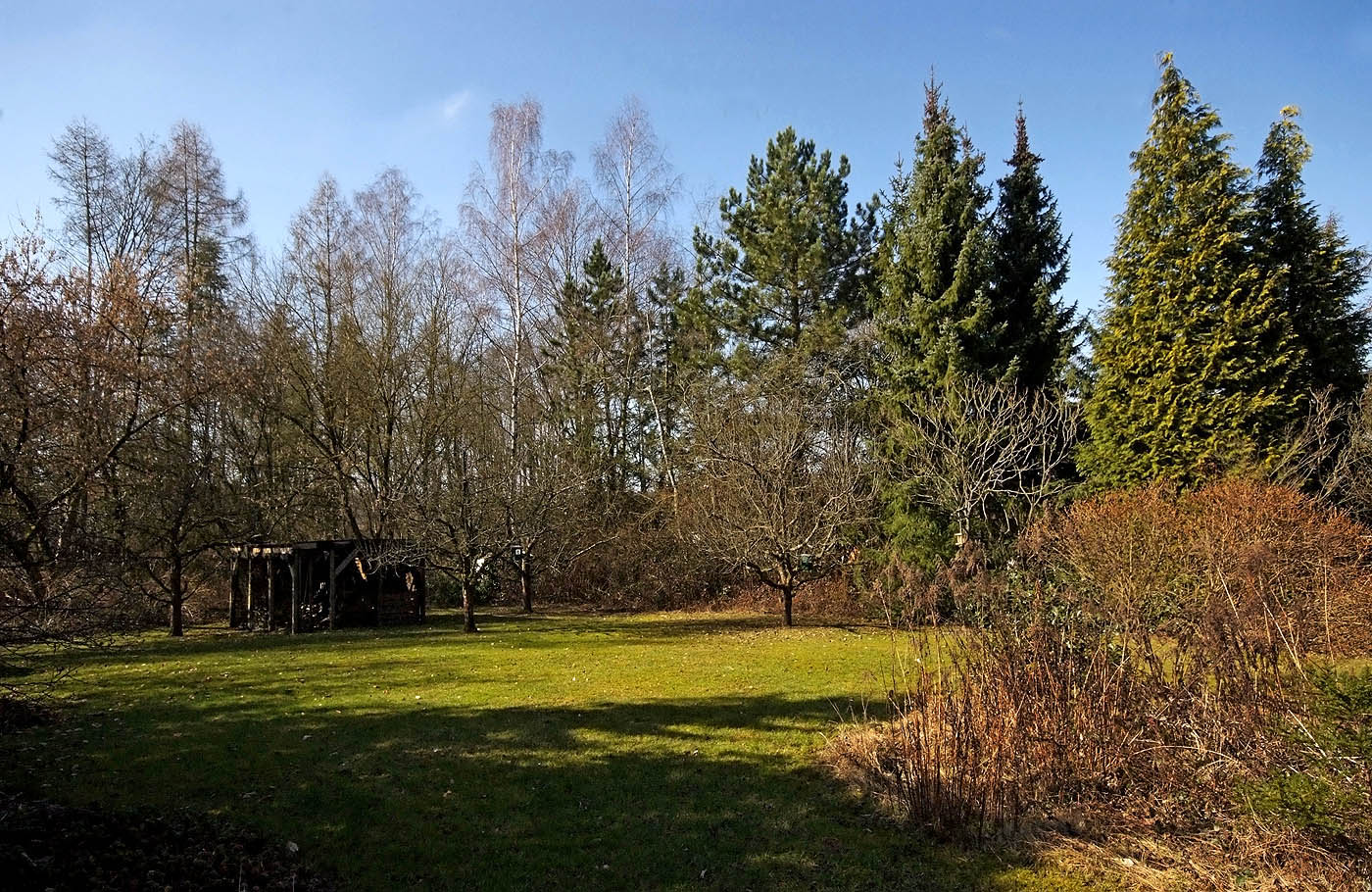 Das 1. März Wetter auf der Gartenterrasse ....