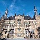 Das Aachener Rathaus von hinter