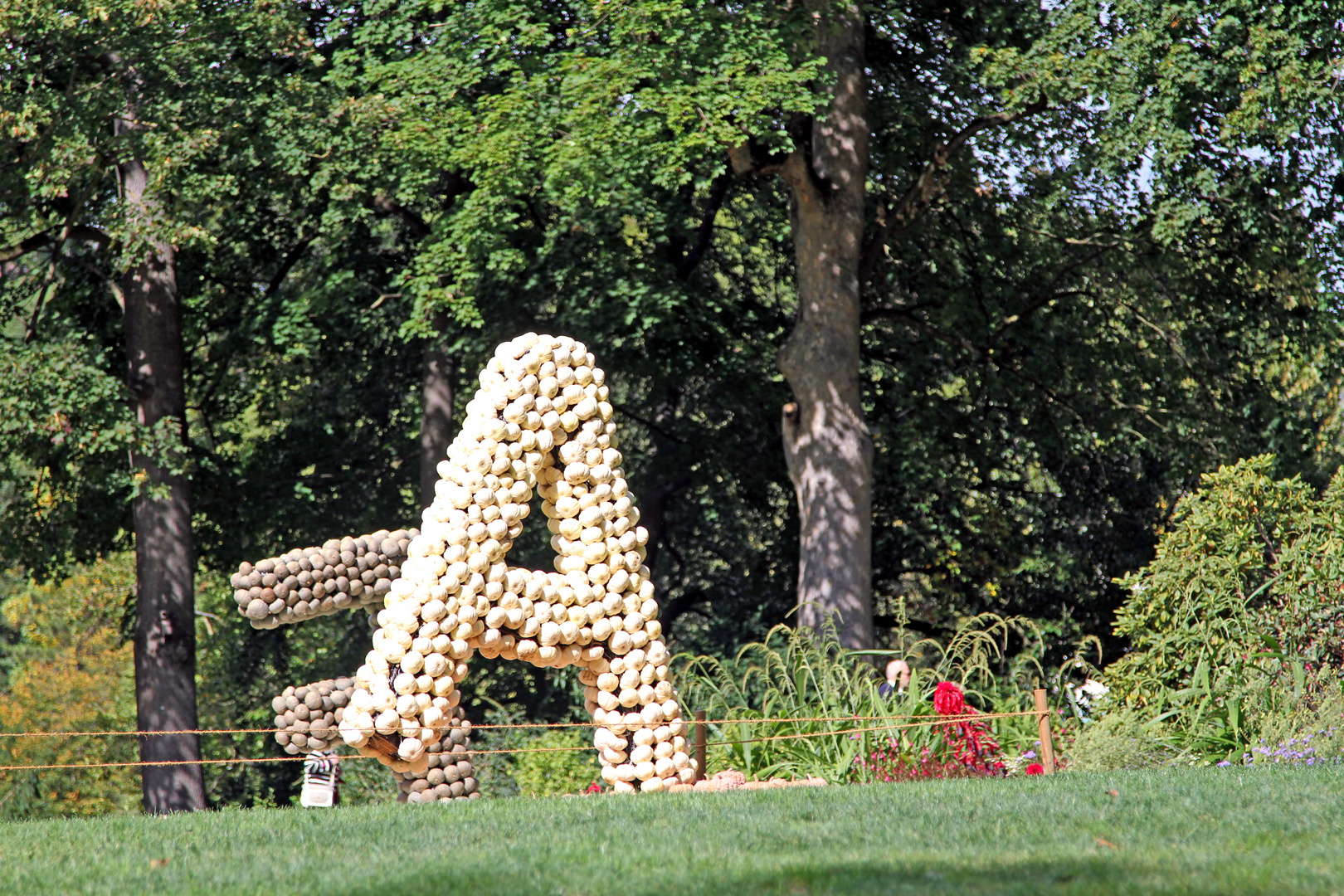 Das ABC aus Kürbise bei der Kürbisausstellung im Schloß Ludwigsburg