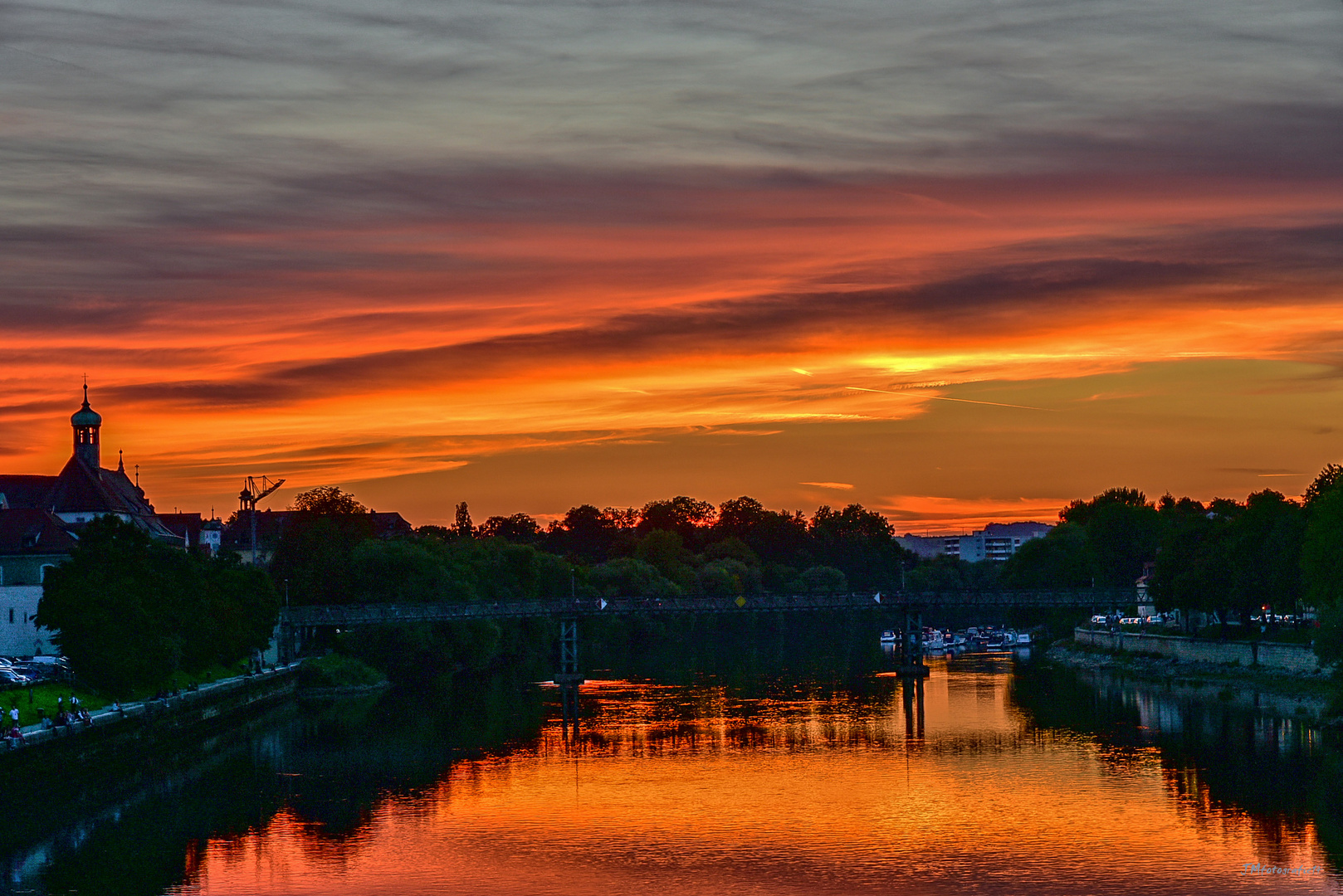 Das Abendrot in Regensburg