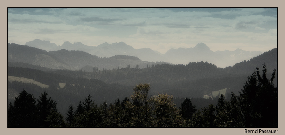 Das Allgäu von der Cafehausterasse gesehen...