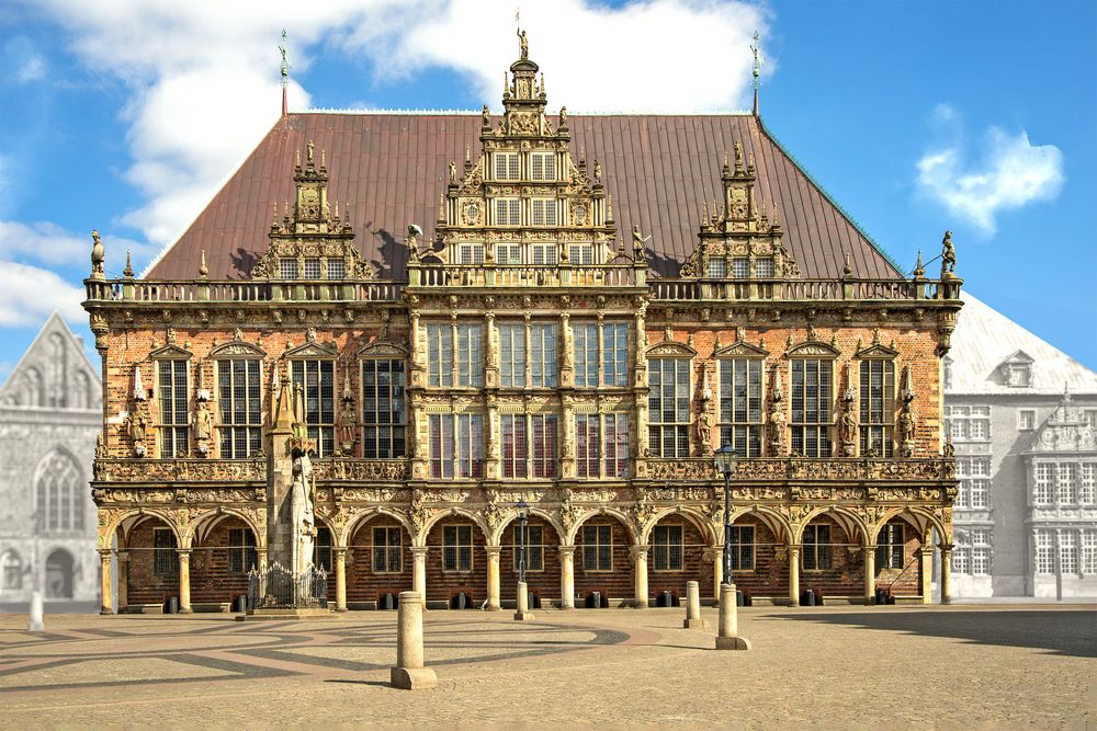 Das alte Bremer Rathaus - gebaut 1405-1410