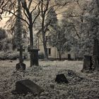 Das alte Haus auf dem Friedhof - in infrarot