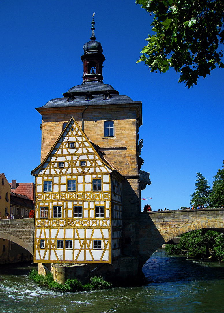 Das alte Rathaus in Bamberg.