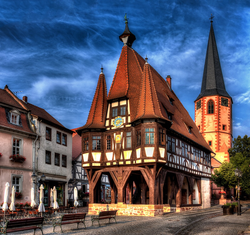 Das alte Rathaus von Michelstadt/Odw.