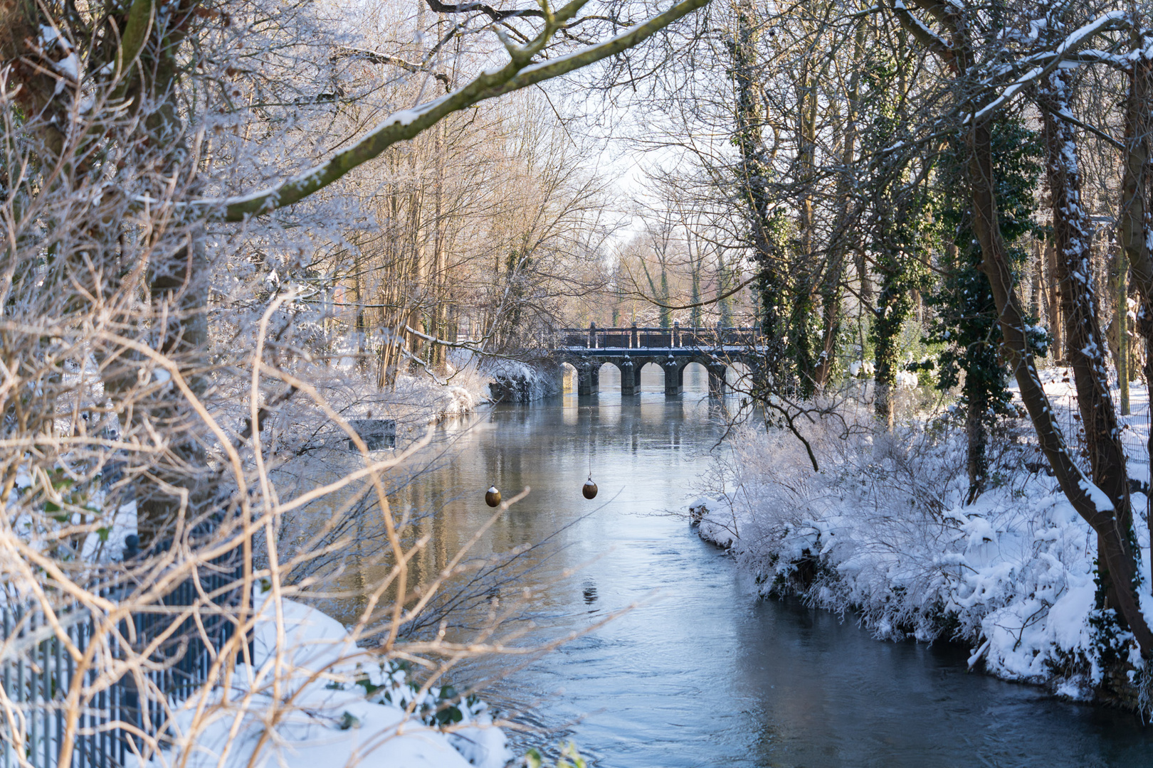 Das "Alte Steinwehr" im Winter