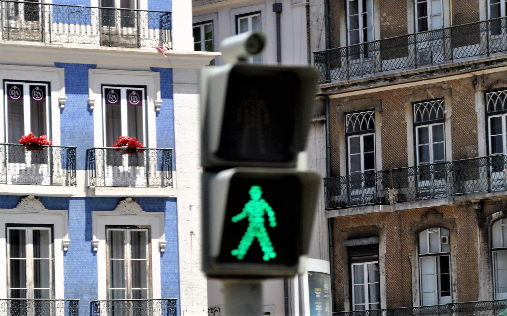 Das Ampelmännchen in Lissabon