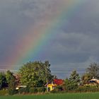 Das andere Ende des Regenbogens gestern vormittag im Sturm ...