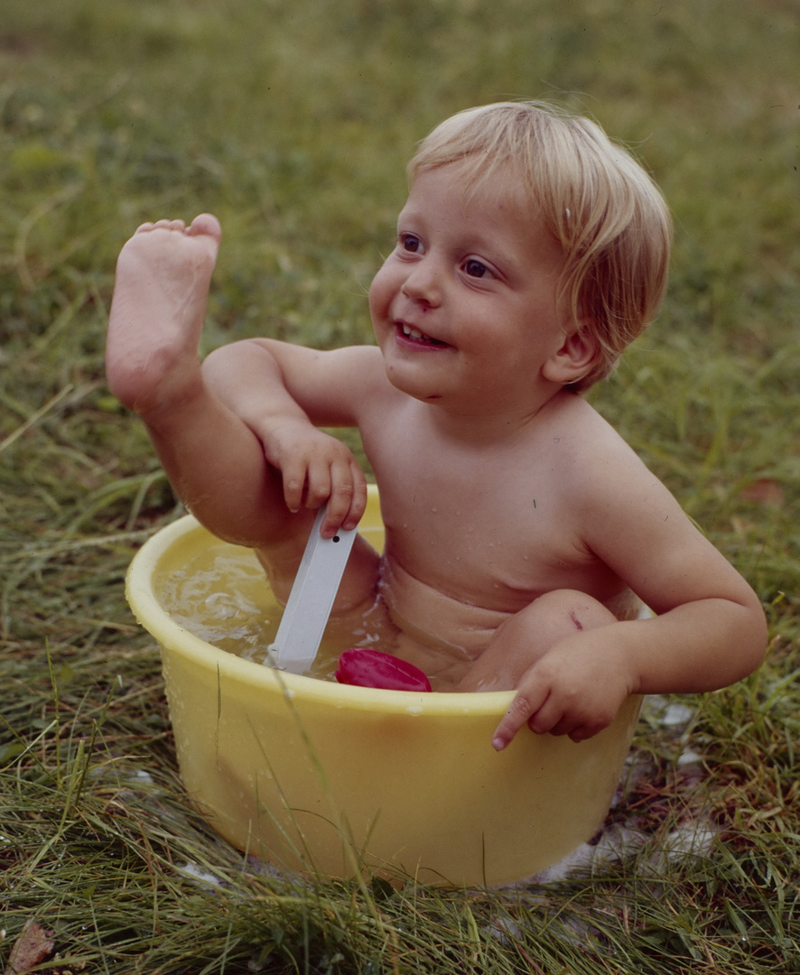 Das Bad auf dem Campingplatz in Paris 1972