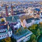 Das Basler Münster mit Riesenrad