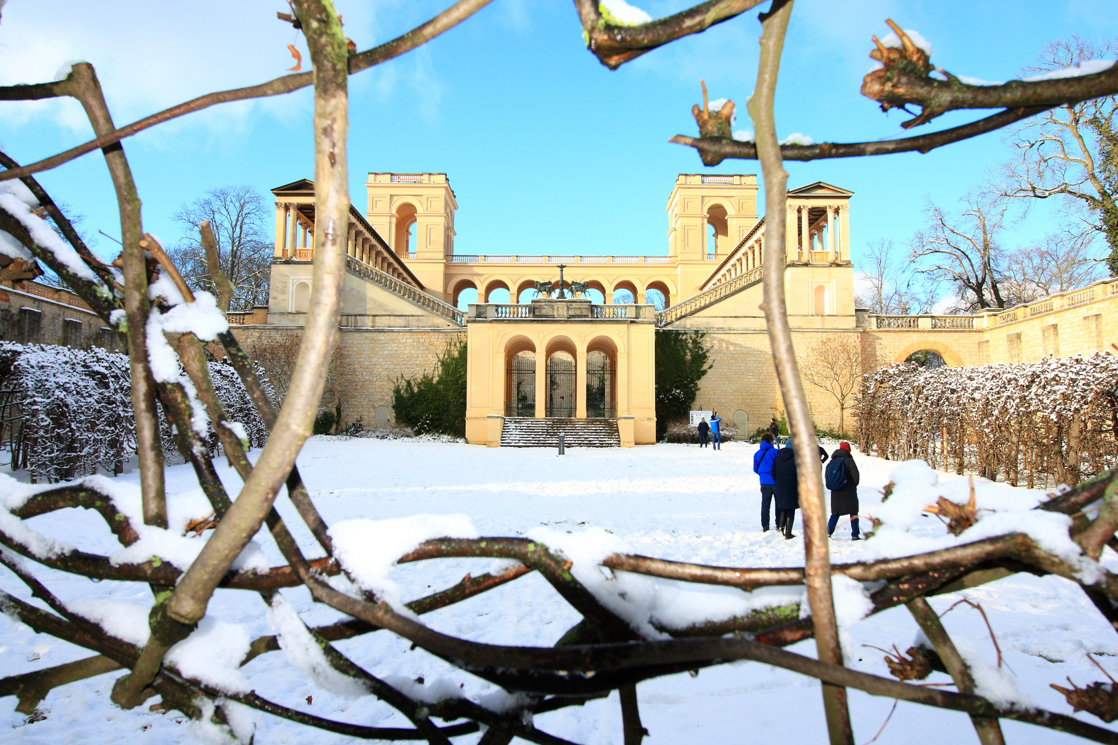 Das Belvedere im Schnee...