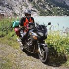 das bin ich wir sind gerade auf motorrad ausflug