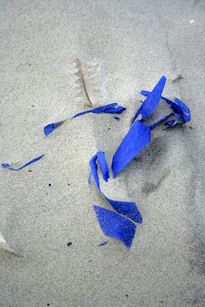 Das blaue Band am Strand