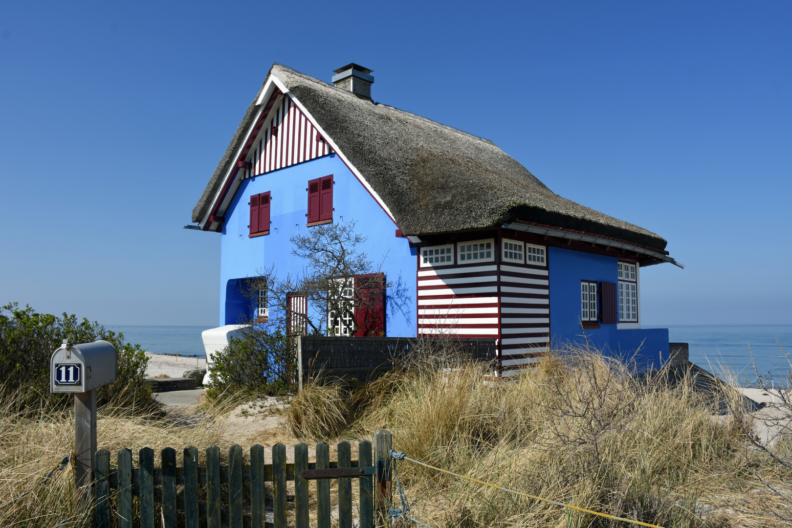 Das blaue Haus an der Ostsee