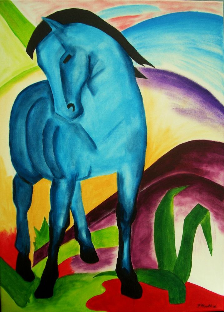 Bilder Kostenlos Ausdrucken Das Blaue Pferd