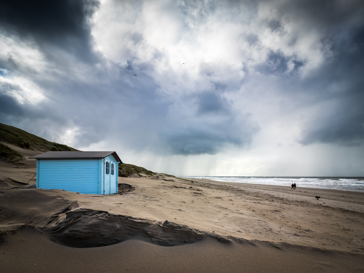 das blaue Strandhaus