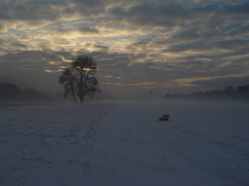 Das Blaue Wunder im Winter