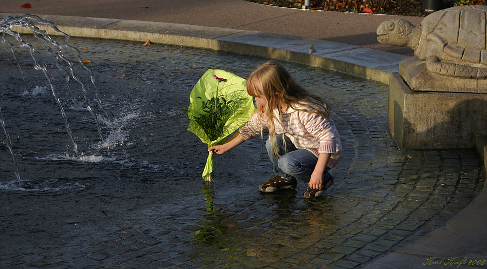 Das Blümchen braucht Wasser...