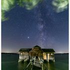 Das Bootshaus am Ammersee in einer Sommernacht