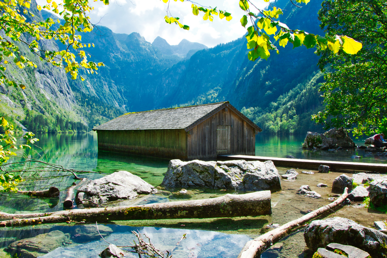 Das Bootshaus am Obersee im Berchdesgadener Land