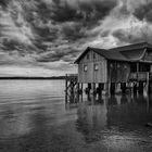 Das Bootshaus von Stegen am Ammersee Bayern