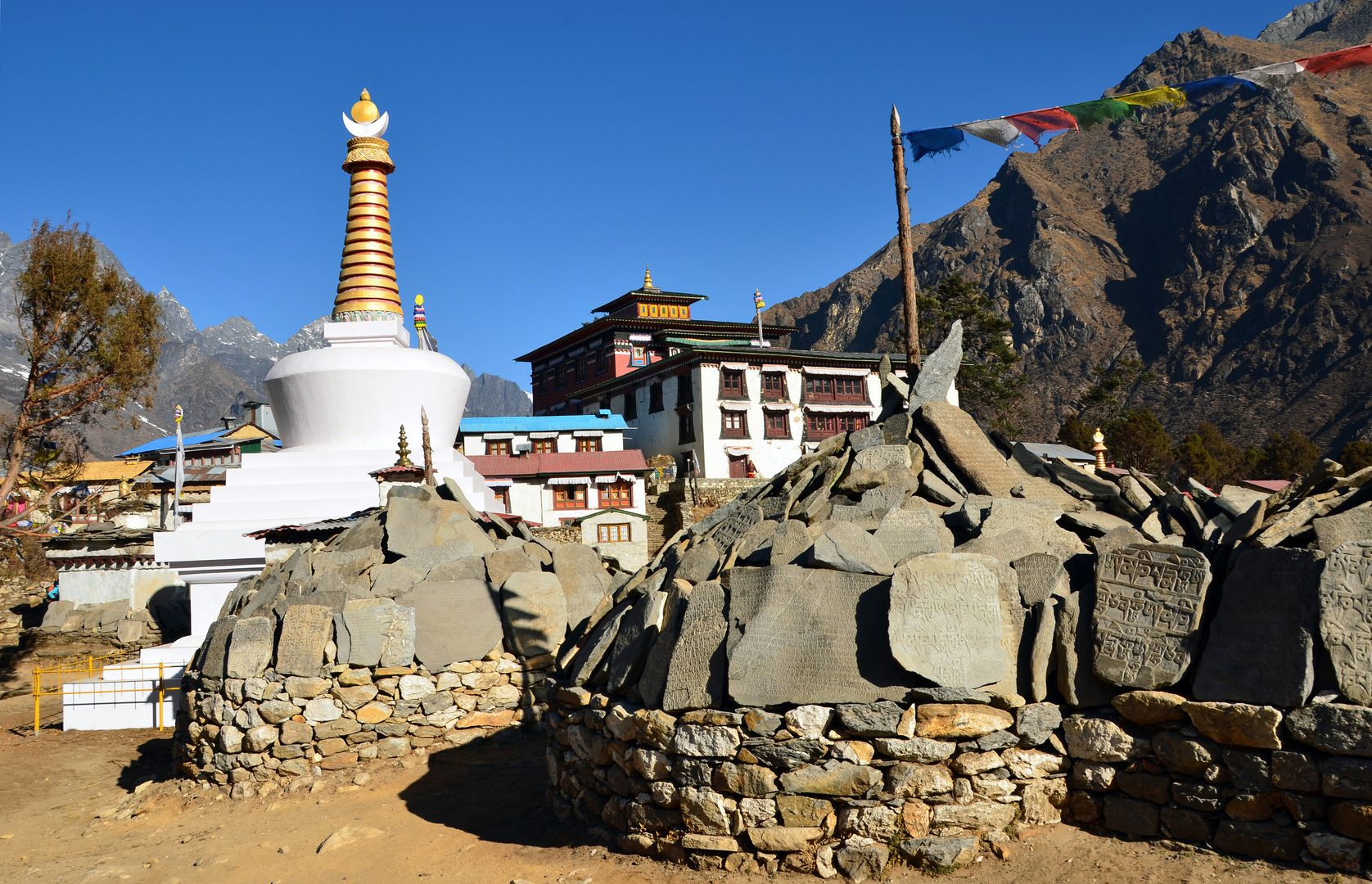 Das buddhistische Kloster von Tengpoche auf 3860 m Höhe