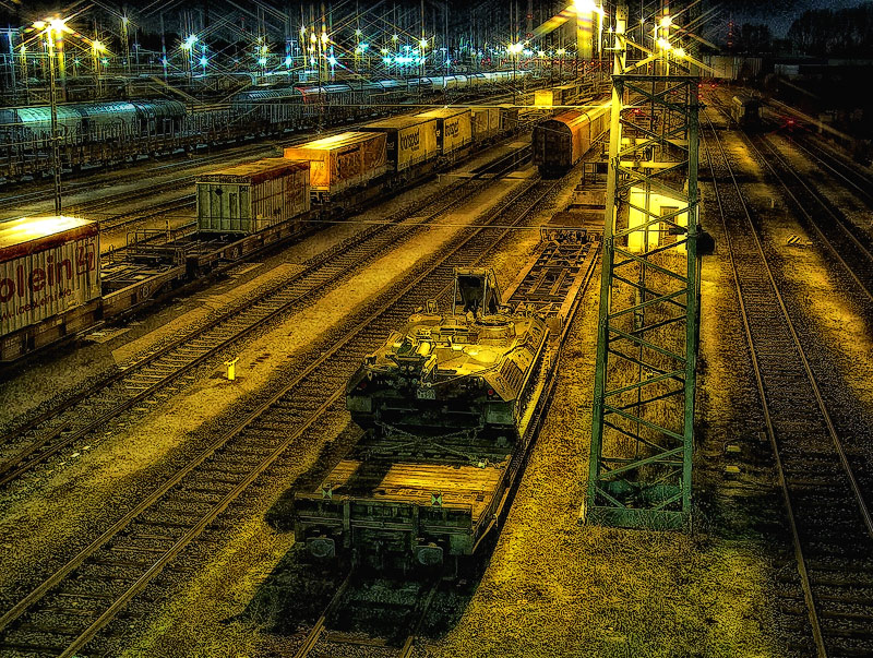 Das bunte Bild Rangierbahnhof.