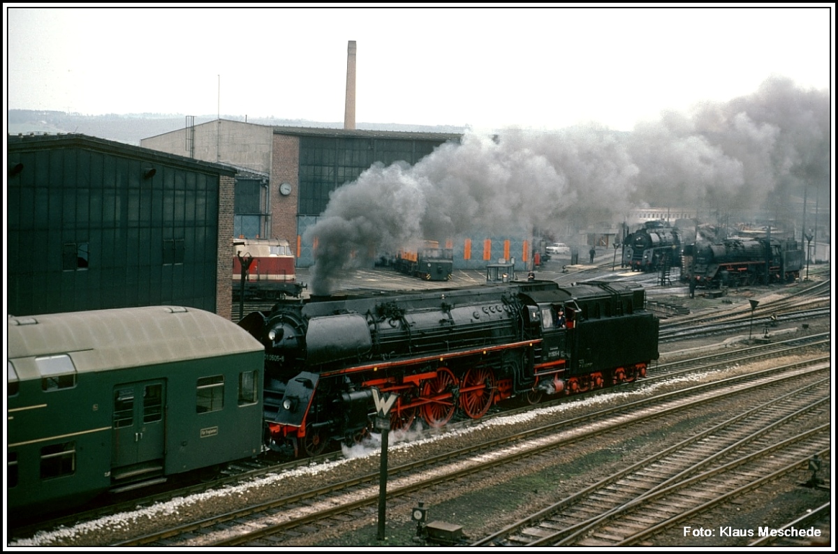 Das Bw Saalfeld 1978 vom sogenannten Affenfelsen