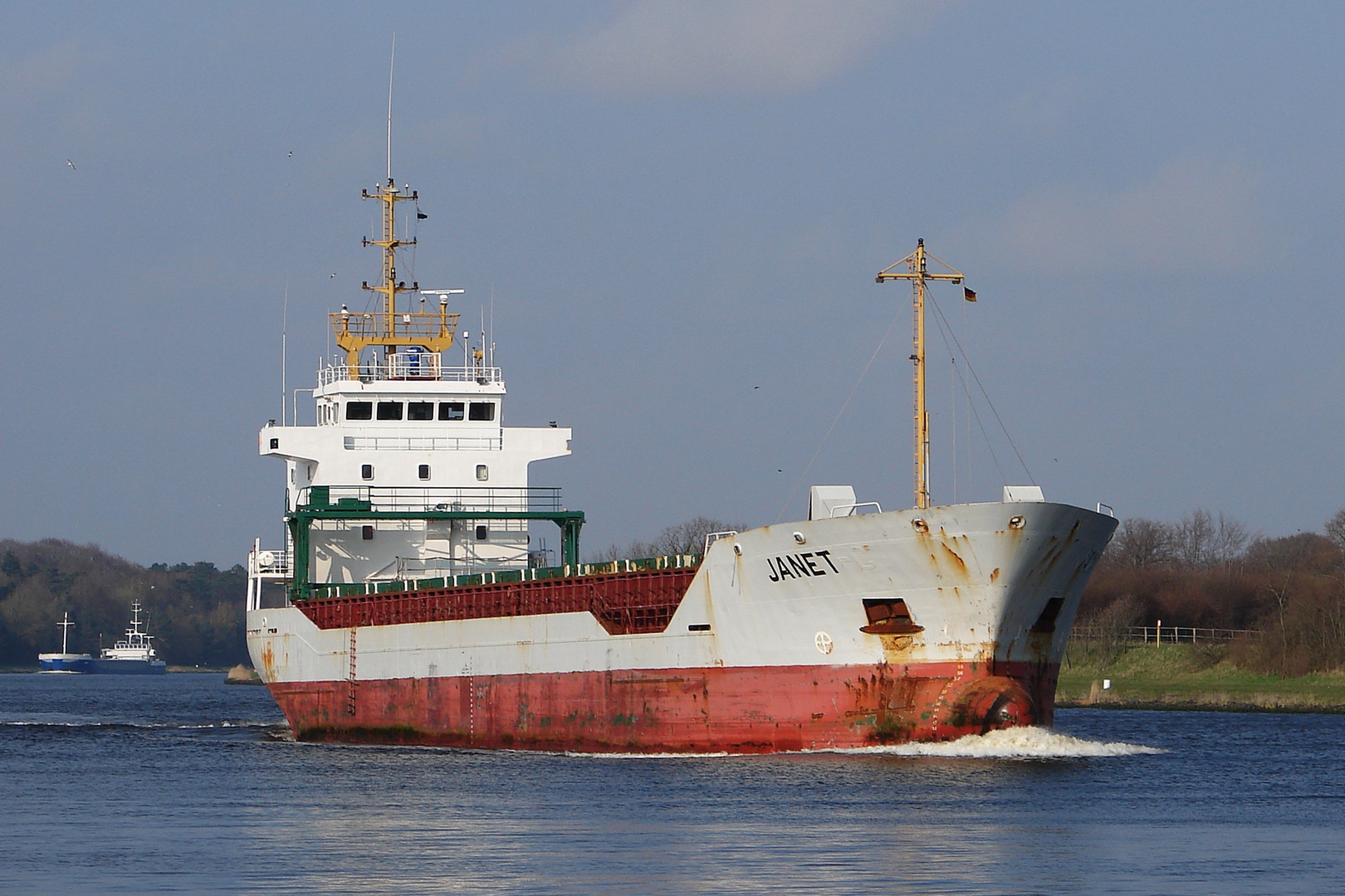 das Cargoschiff JANET 