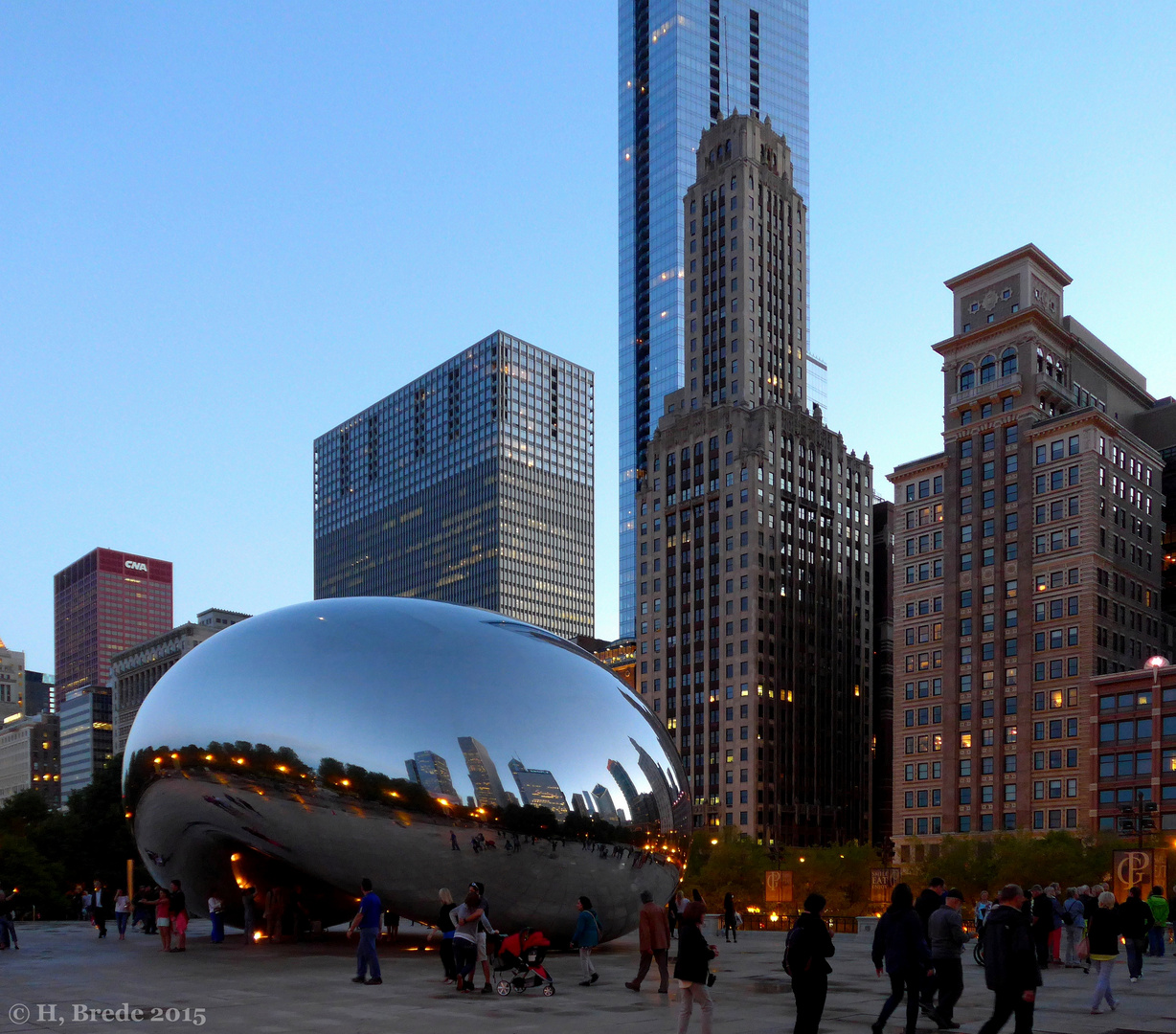 Das Cloud gate in Chicago