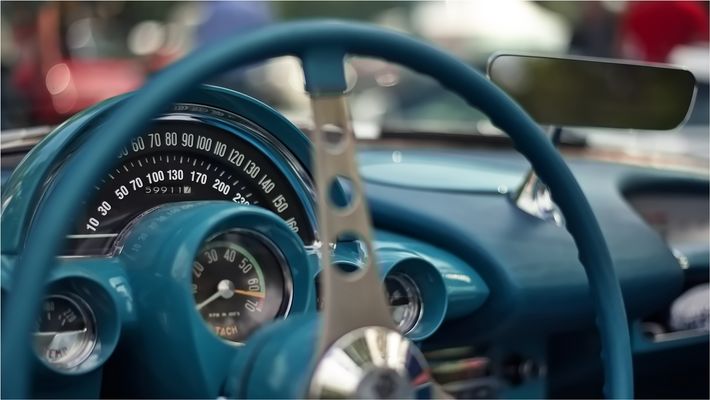 Das Cockpit einer Corvette