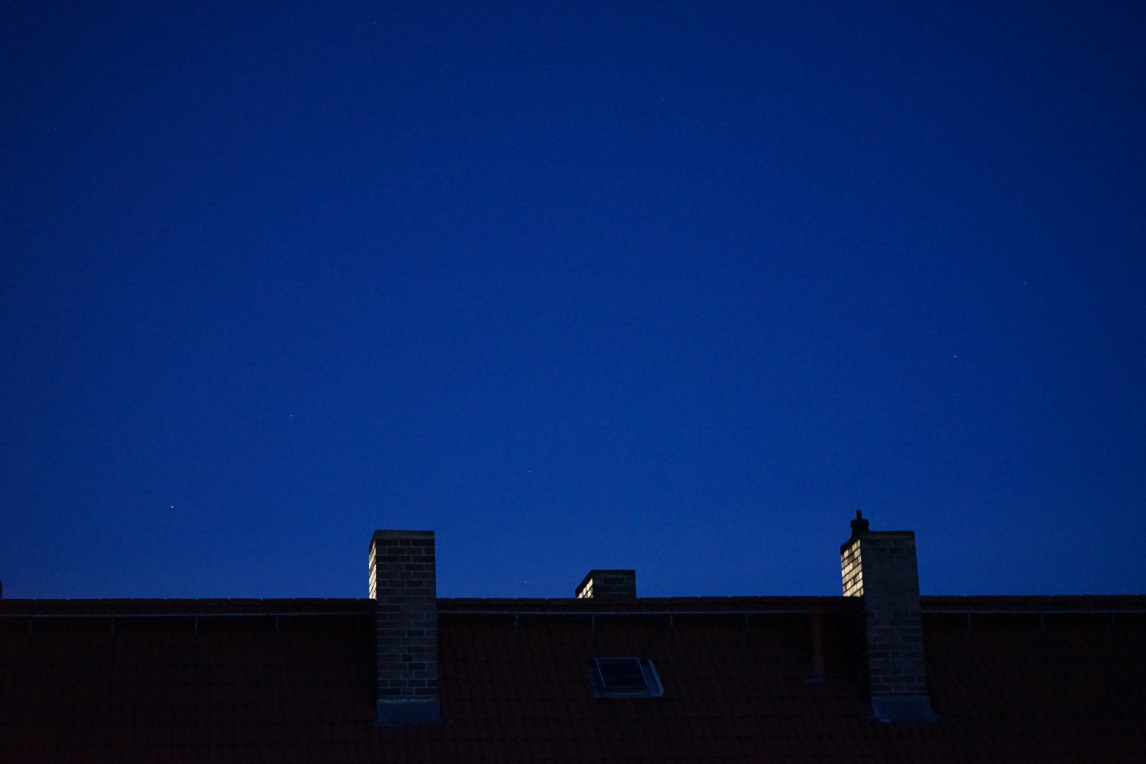 Das Dach im Mondlicht