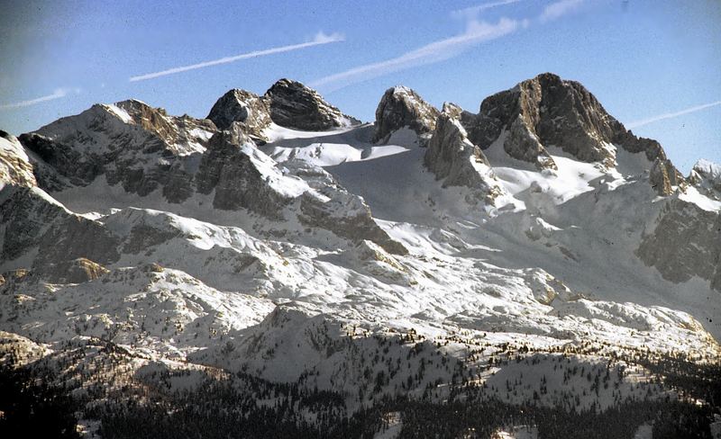 das Dachsteinmassiv von Norden