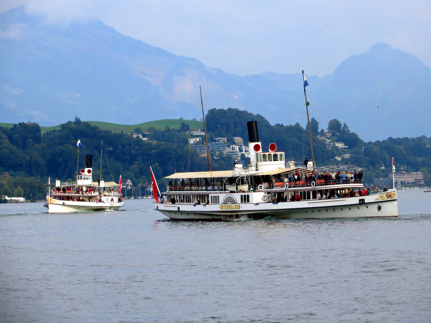 Das Dampfschiff «Unterwalden» ...