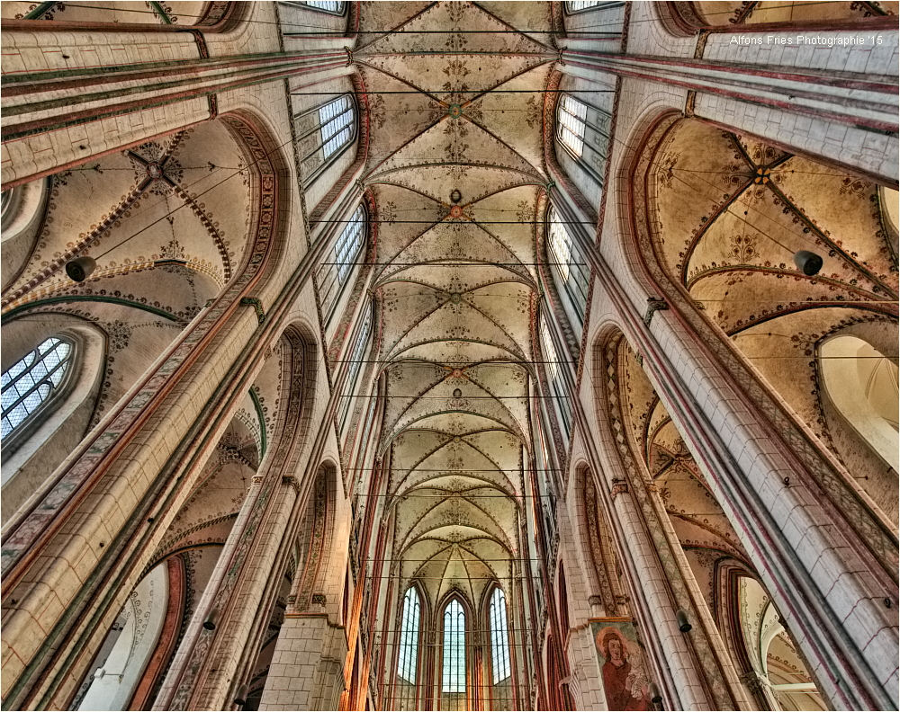 Das Deckengewölbe von St. Marien in Lübeck